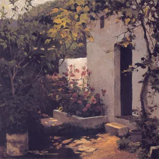 花园 无框画图片