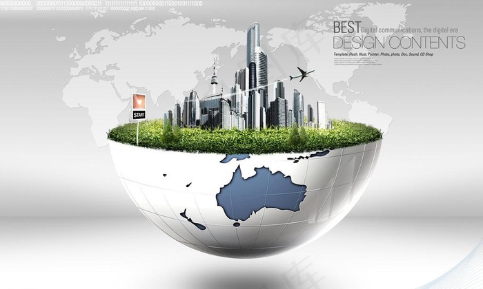 地球图片psd模版下载