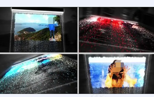 瀑布效果AE模板