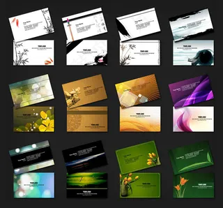时尚高档名片卡片设计PSD素材