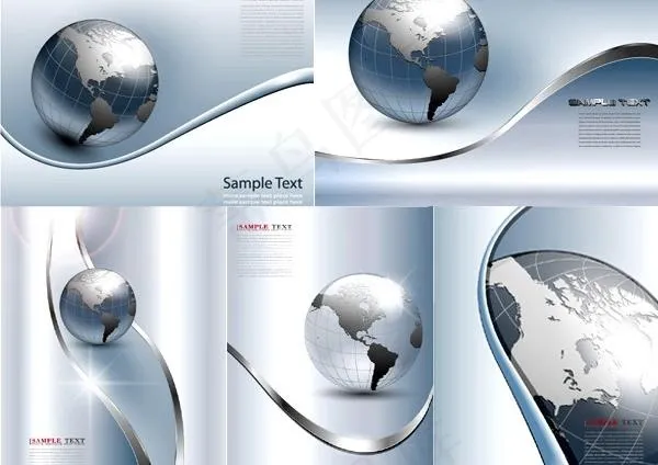 银地球技术背景矢量素材eps,ai矢量模版下载
