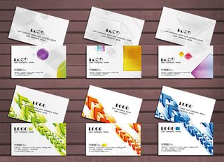 时尚动感名片模板设计PSD素材