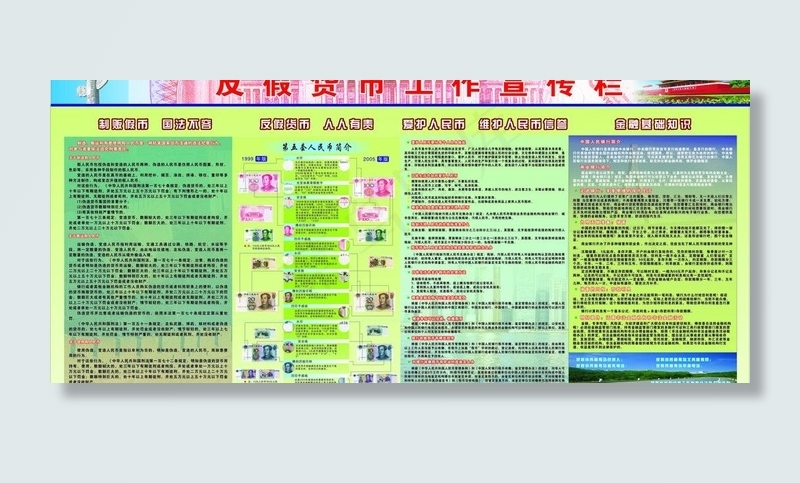 反假币宣传图片cdr矢量模版下载