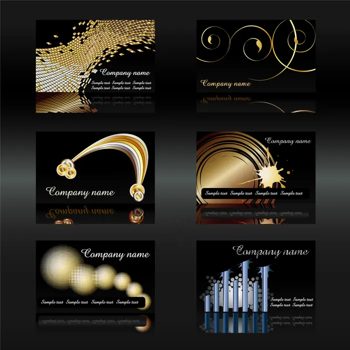 超酷图案样式名片矢量素材
