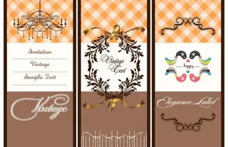 欧式花纹卡片图片