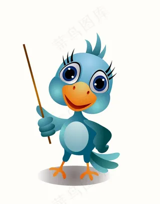 卡通动物图案插画小鸟小鸡