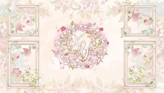 婚礼粉色系背景