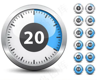 时钟倒计时设计矢量素材-2