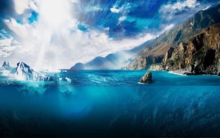 北欧北极冰川高清3d清凉