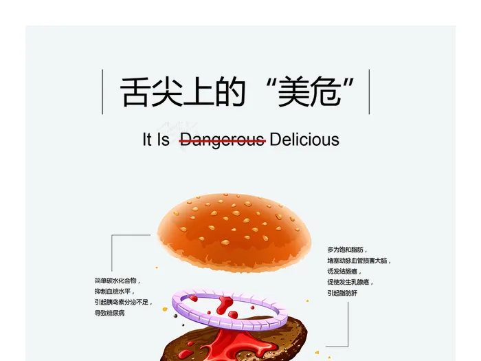 汉堡包分解图
