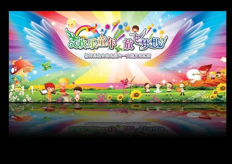 六一儿童节舞台背景