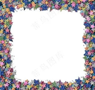 五星花纹相框图片