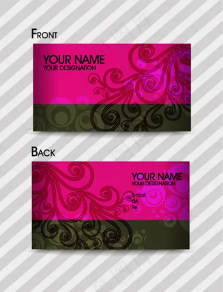 唯美花纹名片