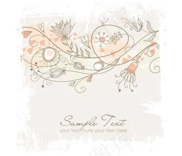 清新插画背景02-矢量素材