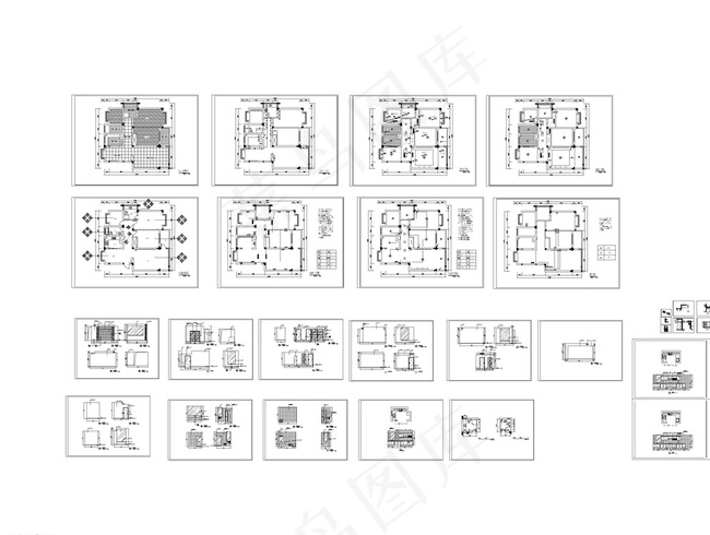 家装全套CAD图纸图片