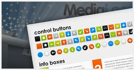 大量Web用户界面和按钮设置PSD...psd模版下载
