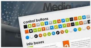 大量Web用户界面和按钮设置PSD...