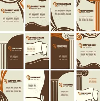 2套时尚古典风格的卡片矢量素材