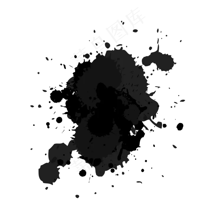 中国风古风墨迹墨点元素,免抠元素(2000*2000px 300 dpi )ai矢量模版下载