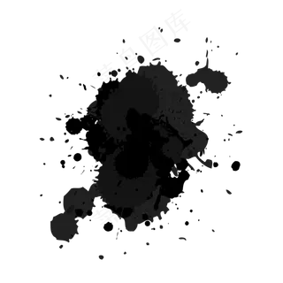 中国风古风墨迹墨点元素,免抠元素
