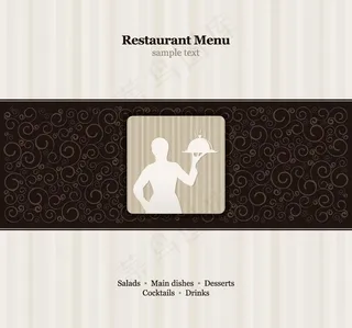 欧式花纹 菜单菜谱封面设计图片