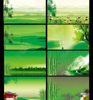 绿色背景图片春天 夏天 竹子 山