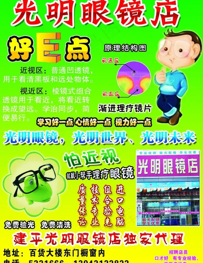 光明眼镜图片psd模版下载