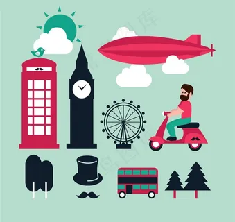 伦敦矢量图形设计图片
