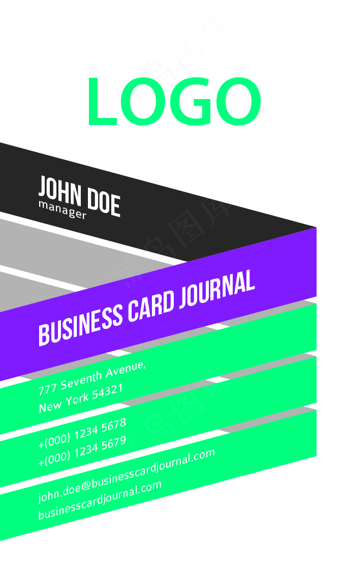 个性简约名片PSD模板下载