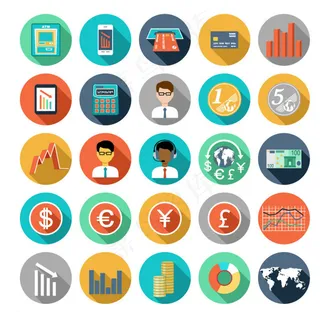 商务金融扁平化图标图片
