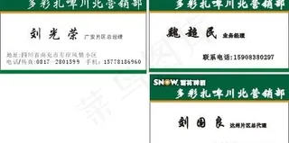 雪花多彩扎啤名片vi图片