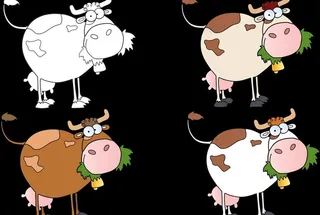 奶牛矢量素材图片