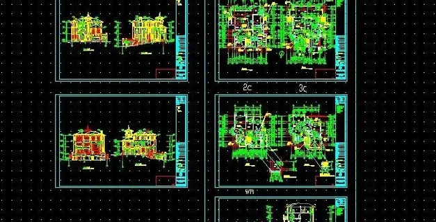 C型别墅施工建筑图