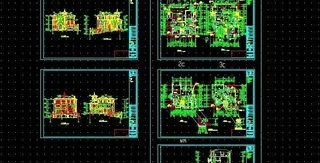 C型别墅施工建筑图