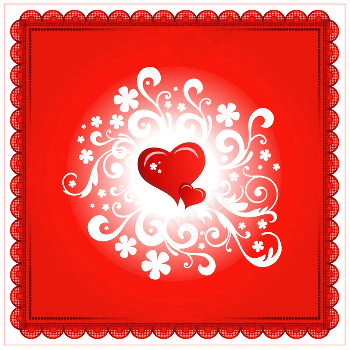 valentine39s天心形卡0...eps,ai矢量模版下载