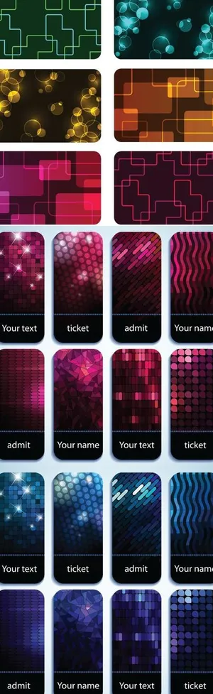 炫彩发光卡片设计矢量素材