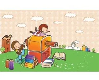 在花园里玩耍的孩子们