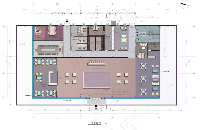 售楼部设计彩平图（一层）