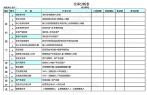 比率分析表
