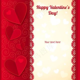 红心蕾丝情人节图片