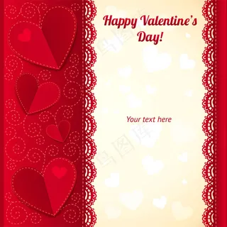 红心蕾丝情人节图片