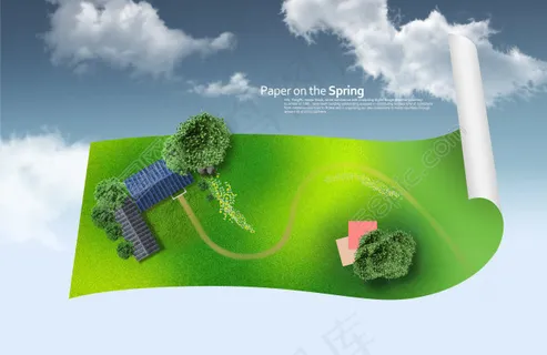 俯视草地上的绿树和房屋