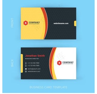 时尚商务名片设计矢量设计图