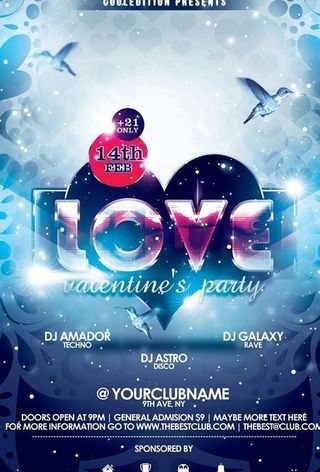 Love情人节海报背景设计PSD素材