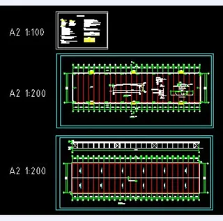 粮食罩棚CAD施工图纸下载