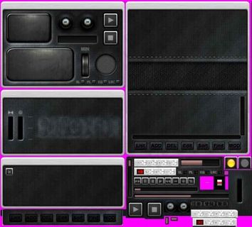 黑酷风格播放器皮肤psd源文件