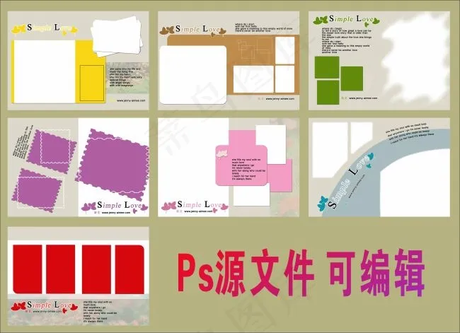 创意相册模板设计psd模版下载