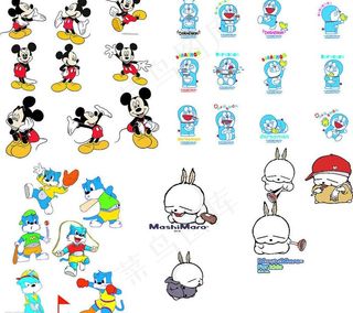 米琪 蓝猫 流氓兔 机器猫图...