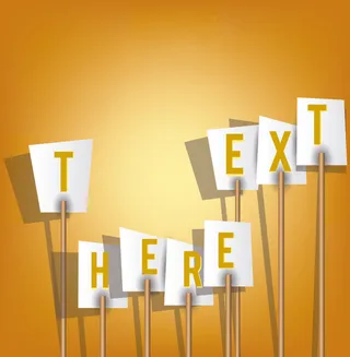 创意空白举牌模板矢量素材-1