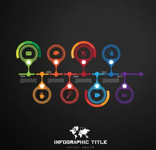 创意彩虹图表矢量素材